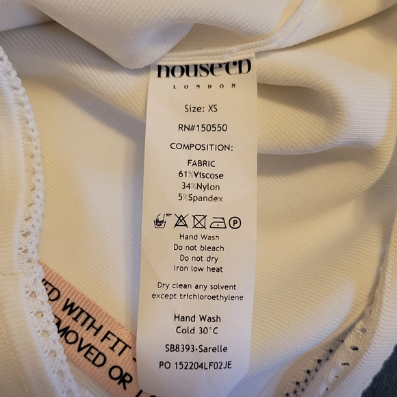 House of Cb 'Sarelle' Ivory Dainty Ribbed Knit Mini Skirt - Picture 10 of 12